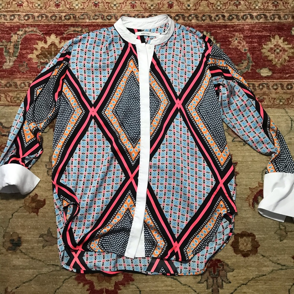 Maria Cher. High end designer button down shirt